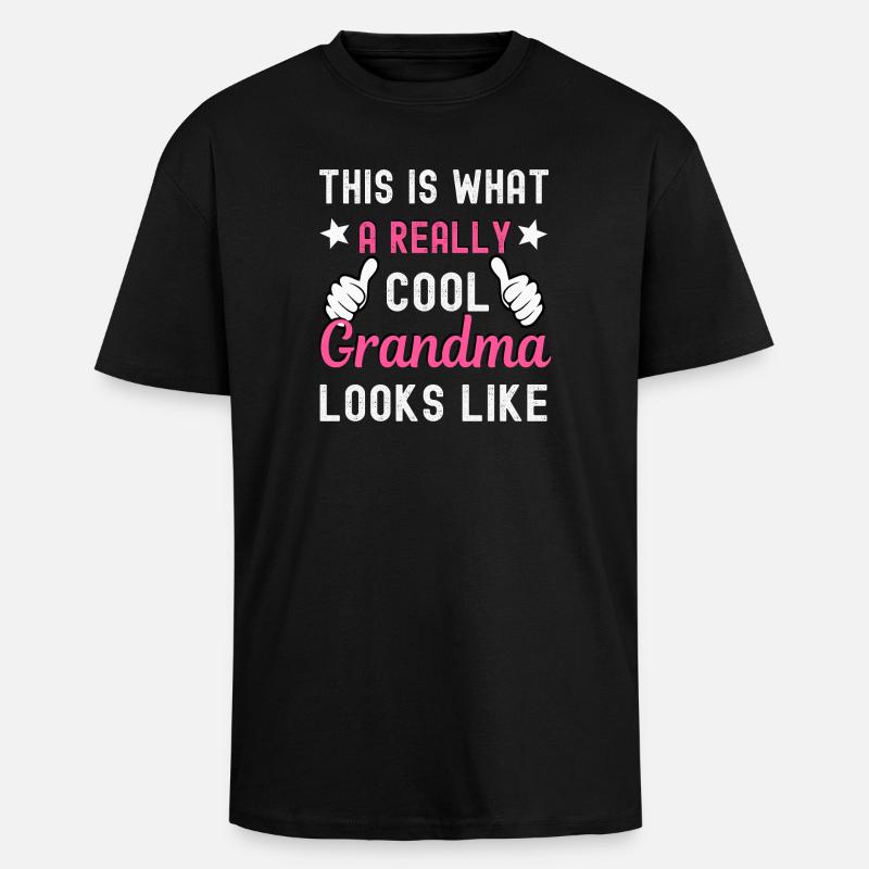 Grossmutter - Oversized Heavyweight Unisex T-Shirt - Schwarz