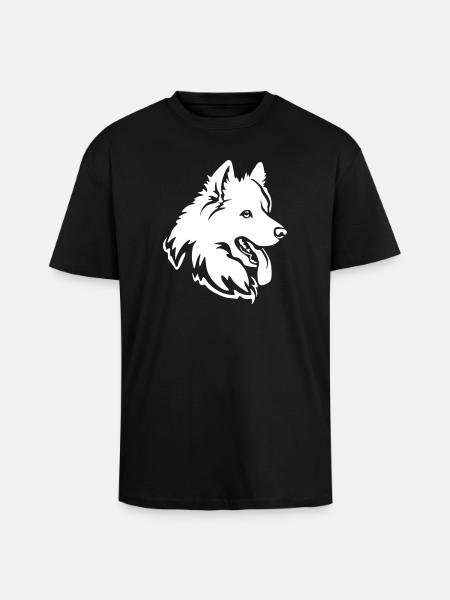Tête samoyède « Black Edition » - T-shirt unisexe oversize épais - noir