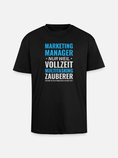 Marketing Manager – Multitasking Wizard - Unisex Oversized Heavyweight T-shirt - black