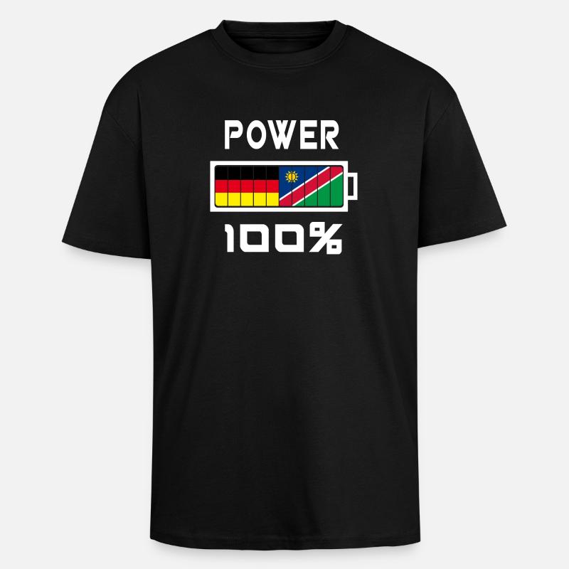 Germany and Namibia Power 100% - Unisex Oversized Heavyweight T-shirt - black