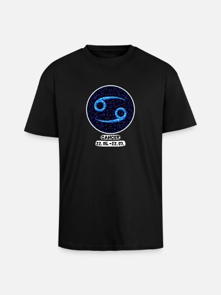 Cancer 22.06.-22.07. - Unisex Oversized Heavyweight T-shirt - black
