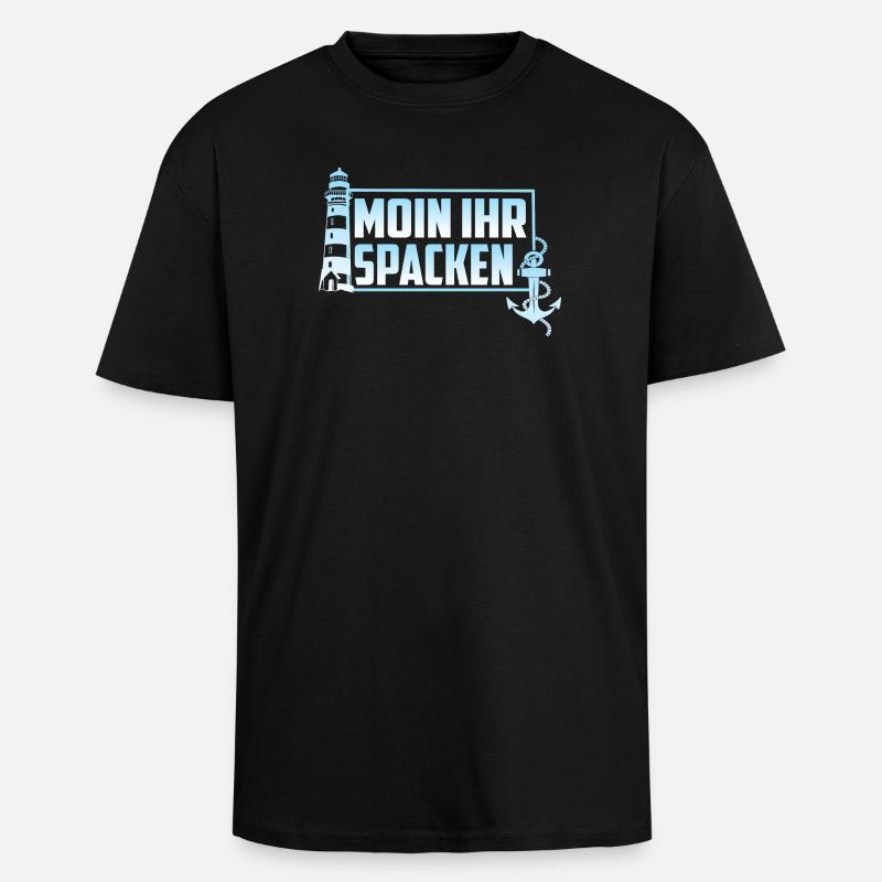 MOIN IHR SPACKEN - Oversized Heavyweight Unisex T-Shirt - Schwarz