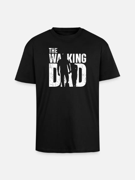 Walking With Dad Silhouette - Oversized Heavyweight Unisex T-Shirt - Schwarz