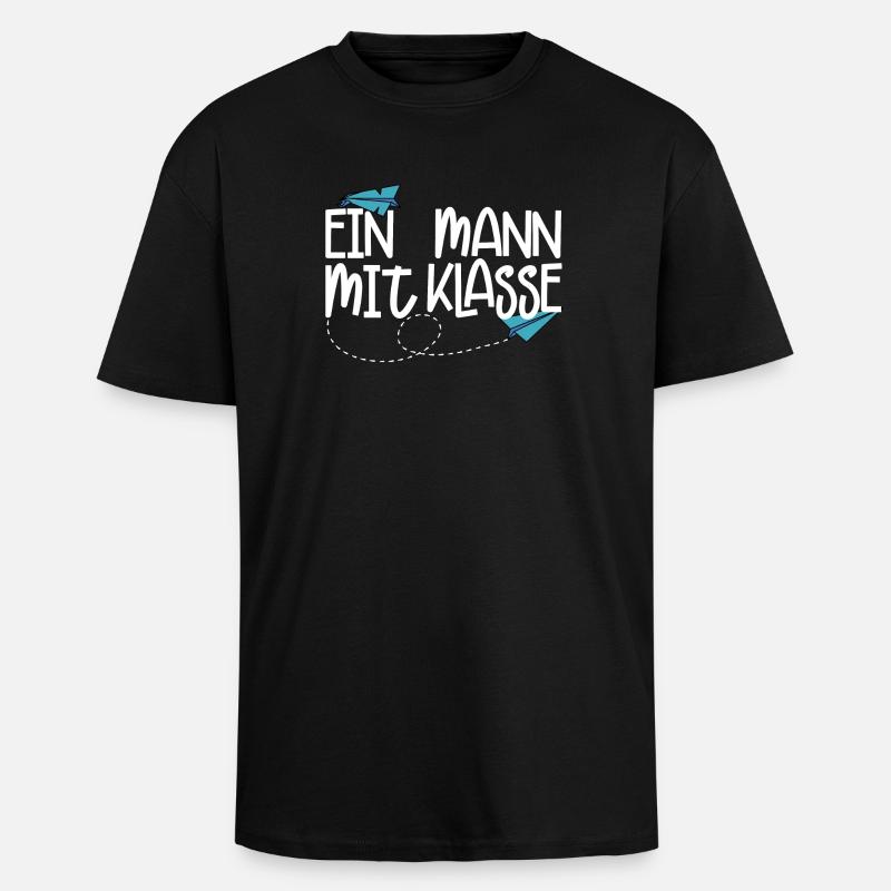 Ein Mann mit Klasse - (weiß) - Oversized Heavyweight Unisex T-Shirt - Schwarz