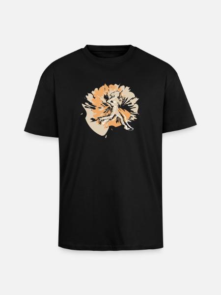 Runner at the Marathon Running - Unisex Oversized Heavyweight T-shirt - black