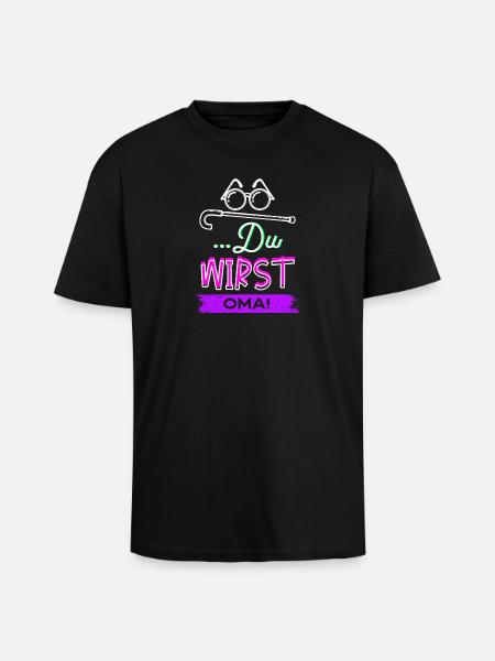 Sehschwäche Brille Statement Großmutter Oma - Oversized Heavyweight Unisex T-Shirt - Schwarz