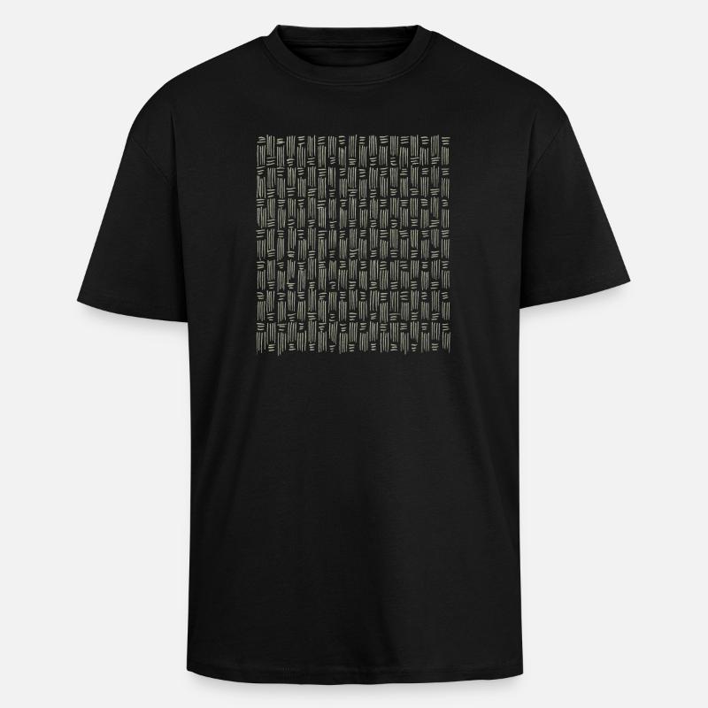 Pattern - Khaki - Unisex Oversized Heavyweight T-shirt - black