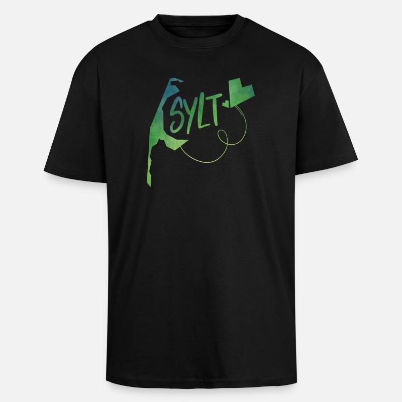 Sylt - Oversized Heavyweight Unisex T-Shirt - Schwarz