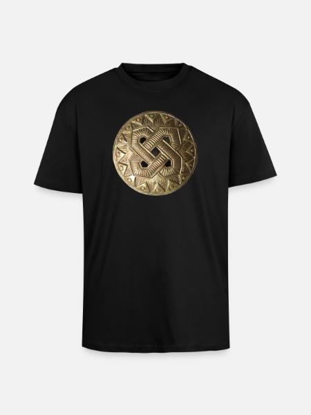 Kaleva bronceornament - T-shirt unisexe oversize épais - noir