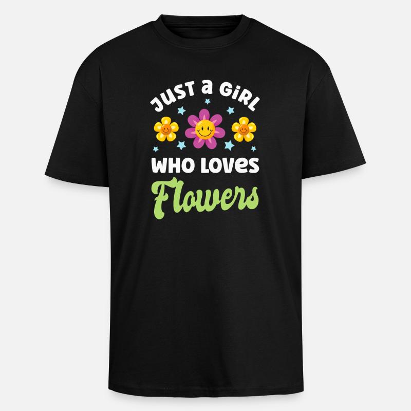 Fleurs Fleurs - T-shirt unisexe oversize épais - noir
