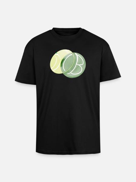 Le point vert - T-shirt unisexe oversize épais - noir