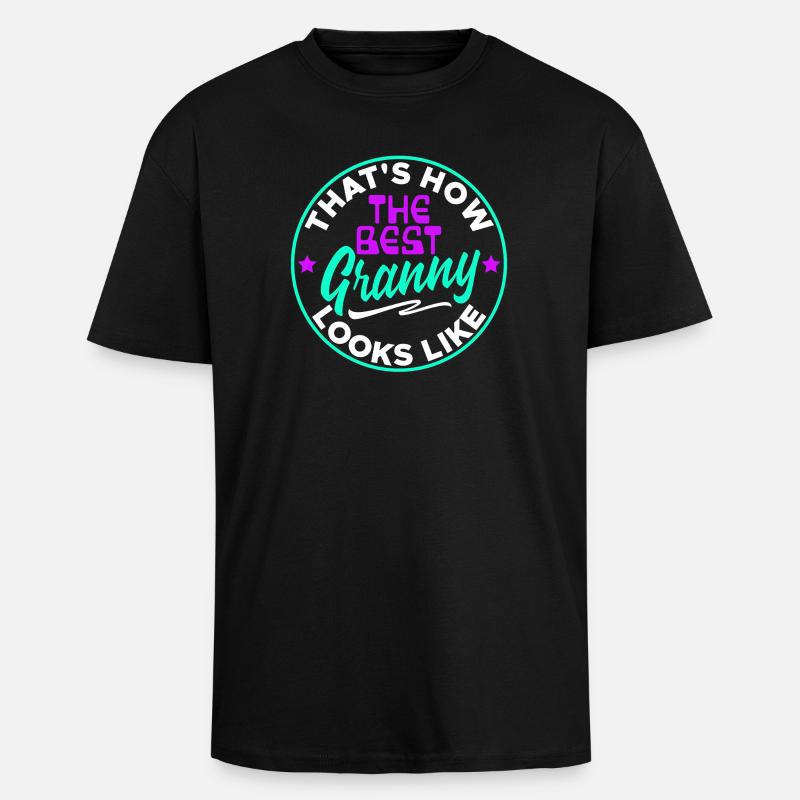 Cool Statement Beste Oma Enkelkind Großmutter - Oversized Heavyweight Unisex T-Shirt - Schwarz