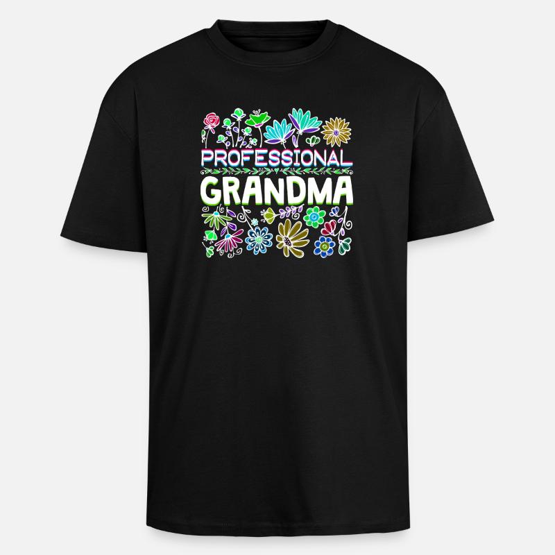 Großmama Spruch Großmutter Oma Ruhestand - Oversized Heavyweight Unisex T-Shirt - Schwarz