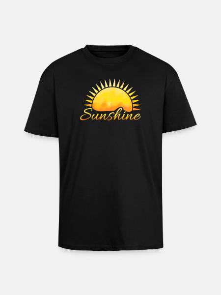 Sunshine - Unisex Oversized Heavyweight T-shirt - black