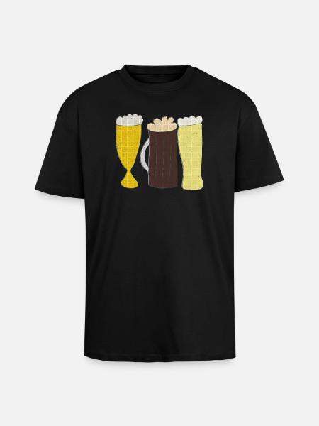 Beers - Unisex Oversized Heavyweight T-shirt - black