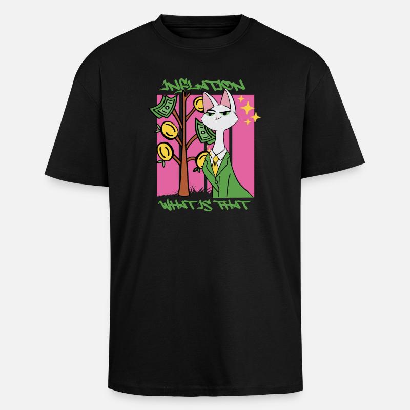 L’inflation qu’est-ce que c’est? - T-shirt unisexe oversize épais - noir