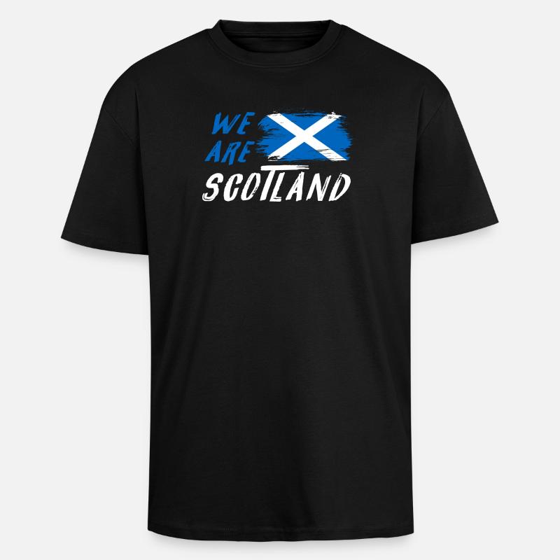 We are Scotland flags design - Unisex Oversized Heavyweight T-shirt - black