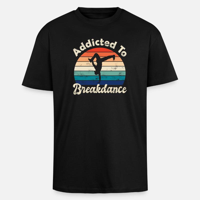 Breakdance - T-shirt unisexe oversize épais - noir