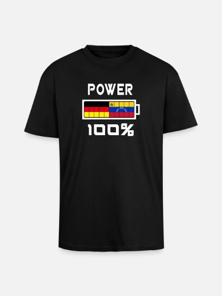 Germany and Venezuela Power 100% - Unisex Oversized Heavyweight T-shirt - black