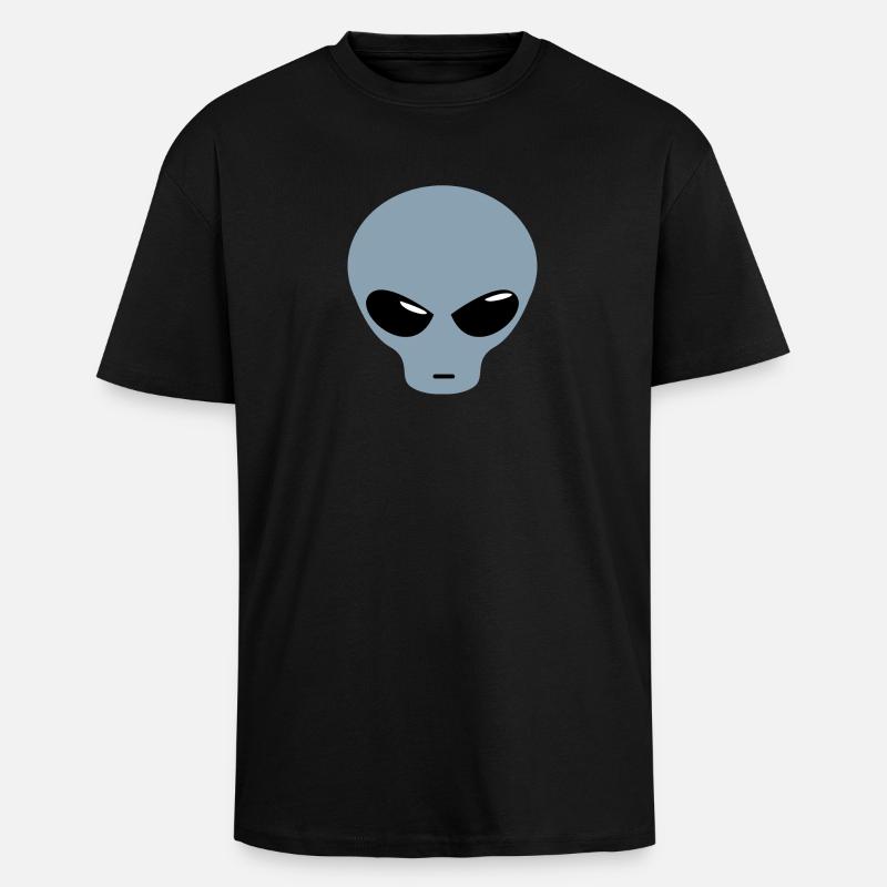 Alien design - Unisex Oversized Heavyweight T-shirt - black