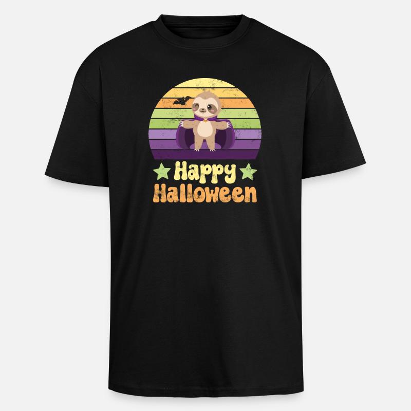 Halloween Vampir Dracula - Oversized Heavyweight Unisex T-Shirt - Schwarz
