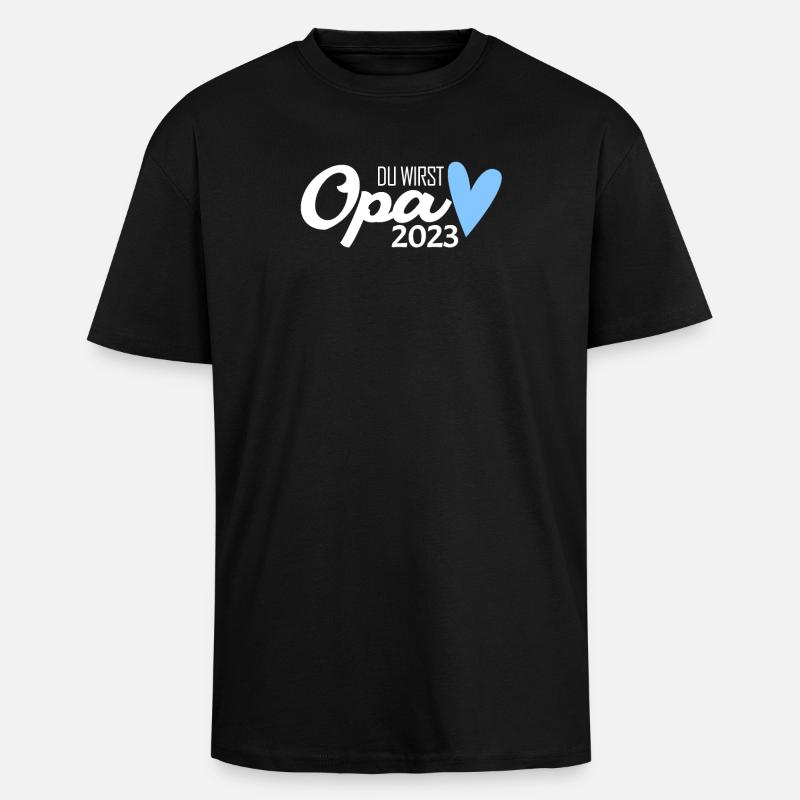 Opa 2023 loading - Oversized Heavyweight Unisex T-Shirt - Schwarz