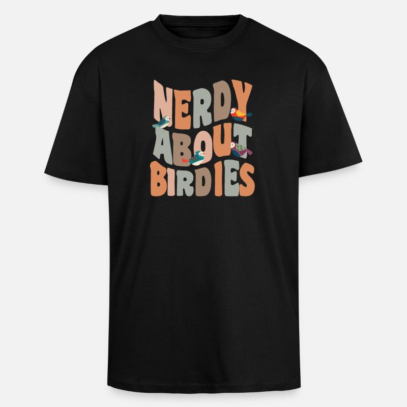 Fugle nørder om birdies - Unisex oversized heavyweight t-shirt - sort