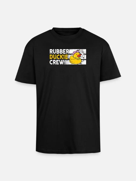 Rubber Duck Rubber Duckie Crew - Unisex Oversized Heavyweight T-shirt - black