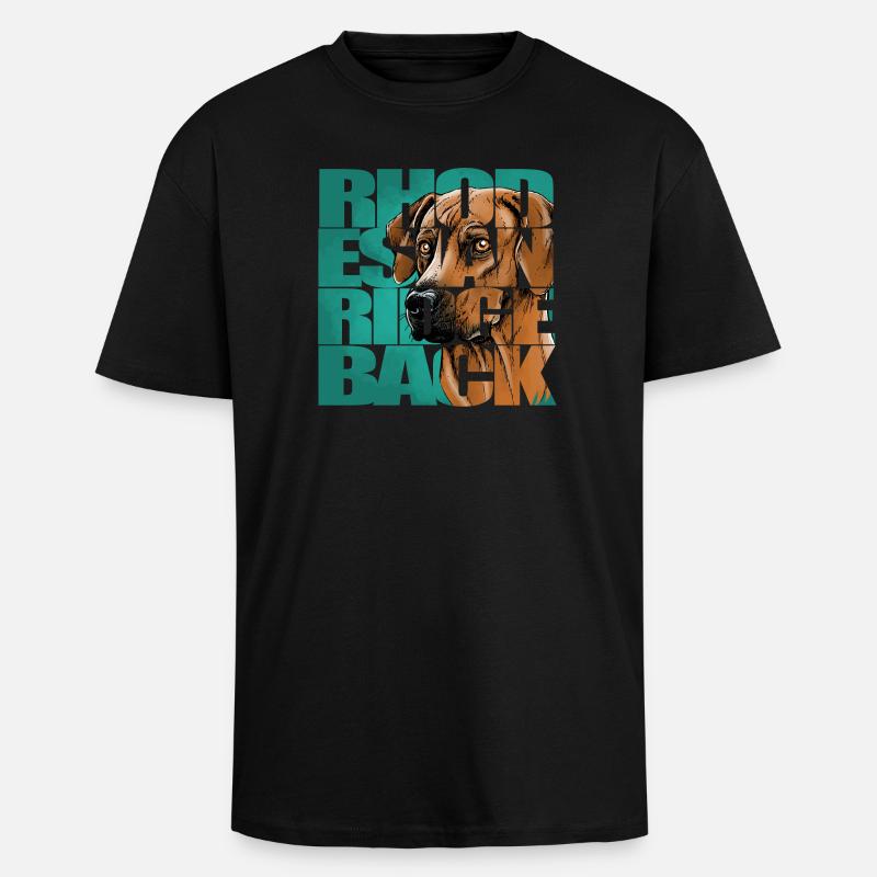 Rhodesian Ridgeback - T-shirt unisexe oversize épais - noir