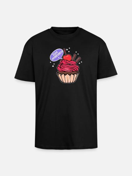Süßigkeiten Statement Backen Cupcake Naschen - Oversized Heavyweight Unisex T-Shirt - Schwarz