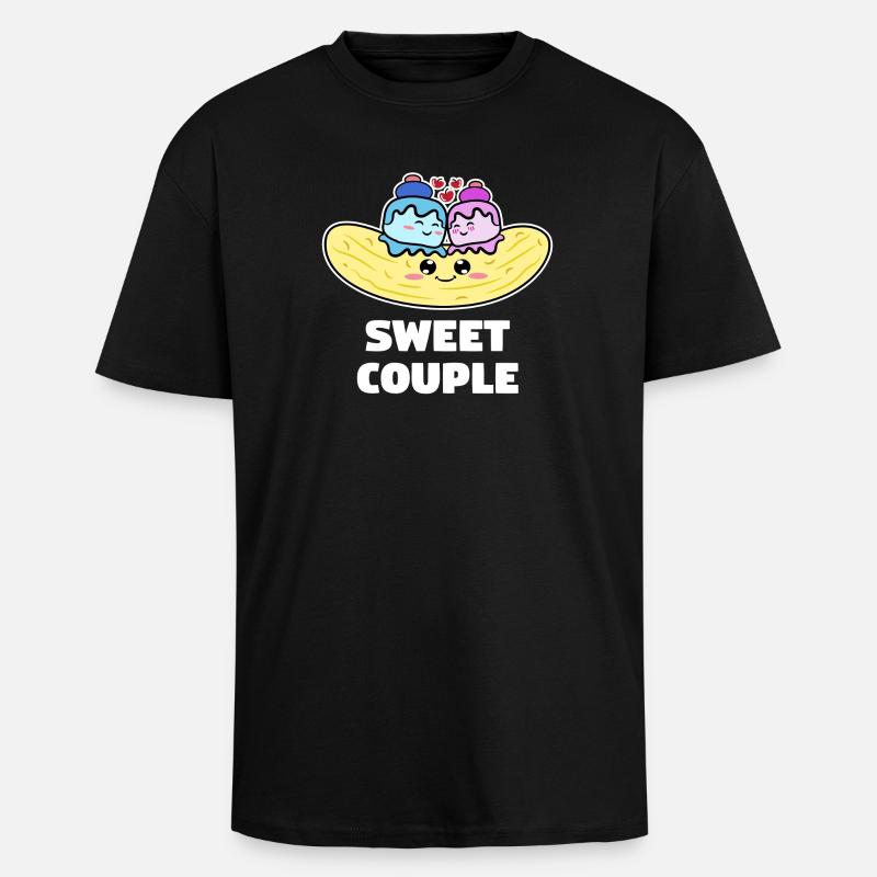 Süß Lecker Nachspeise Süßigkeiten Statement - Oversized Heavyweight Unisex T-Shirt - Schwarz
