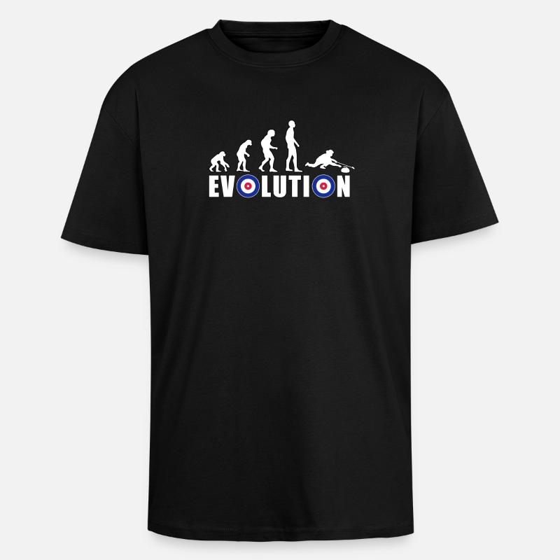 EVOLUTION CURLING Curling Cadeau Hiver - T-shirt unisexe oversize épais - noir
