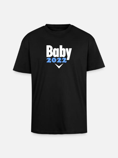 Bébé 2022 - Naissance Enceinte 2022 - T-shirt unisexe oversize épais - noir