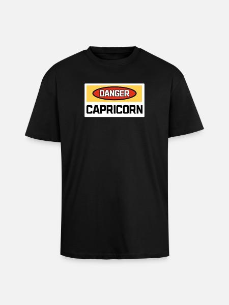 Steinbock Statement Horoskop Galaxie Aberglaube - Oversized Heavyweight Unisex T-Shirt - Schwarz