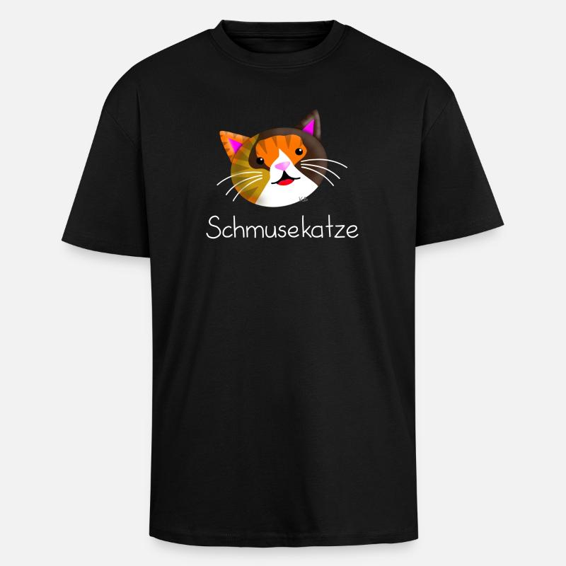Schmusekatze - Oversized Heavyweight Unisex T-Shirt - Schwarz