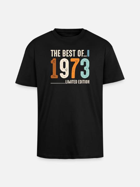 Best Of 1973 Limited Edition - Oversized Heavyweight Unisex T-Shirt - Schwarz