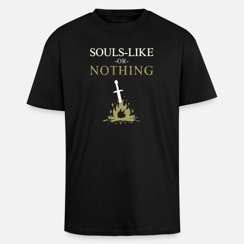 Seelen-Like oder nichts - Oversized Heavyweight Unisex T-Shirt - Schwarz