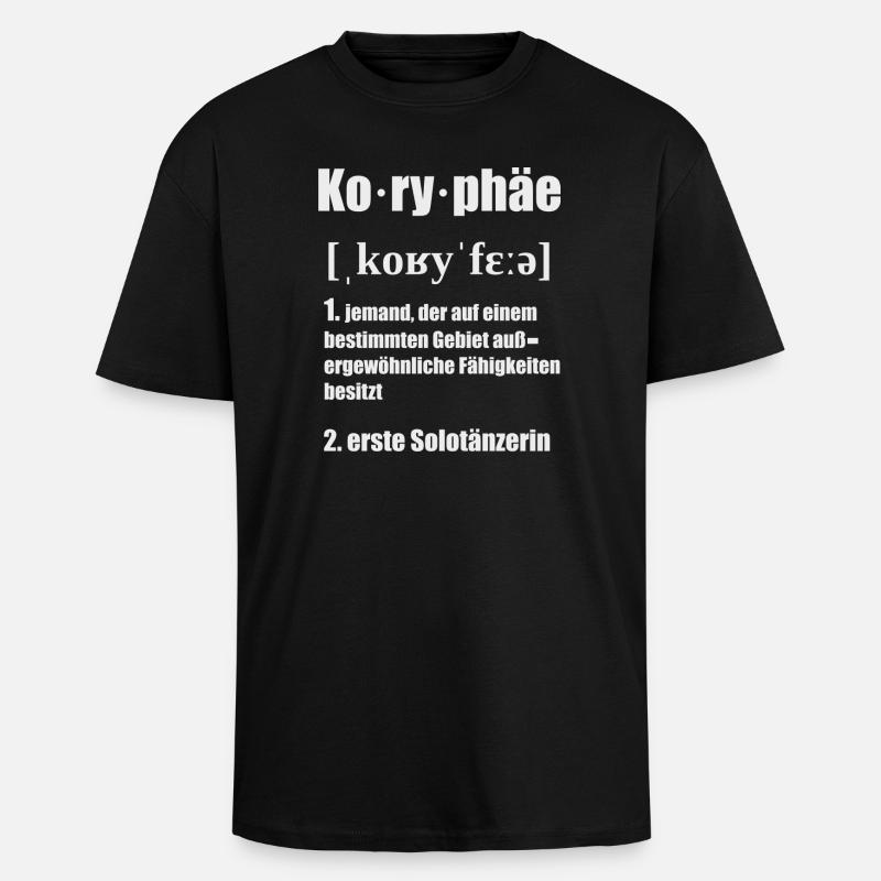 Koryphäe - Oversized Heavyweight Unisex T-Shirt - Schwarz