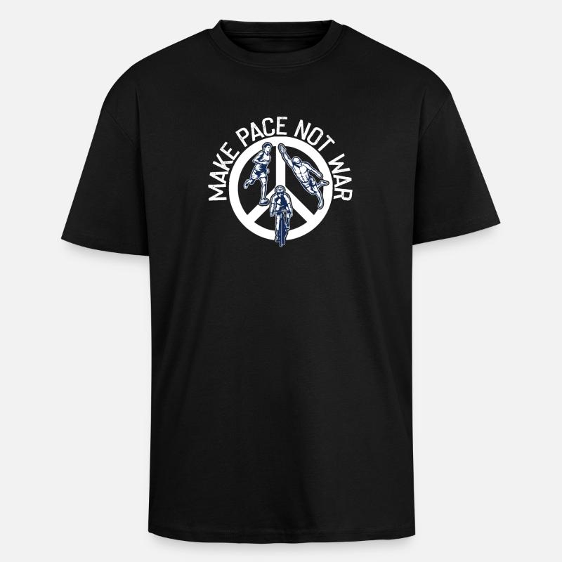 Mach Tempo Statt Krieg Triathlet - Oversized Heavyweight Unisex T-Shirt - Schwarz