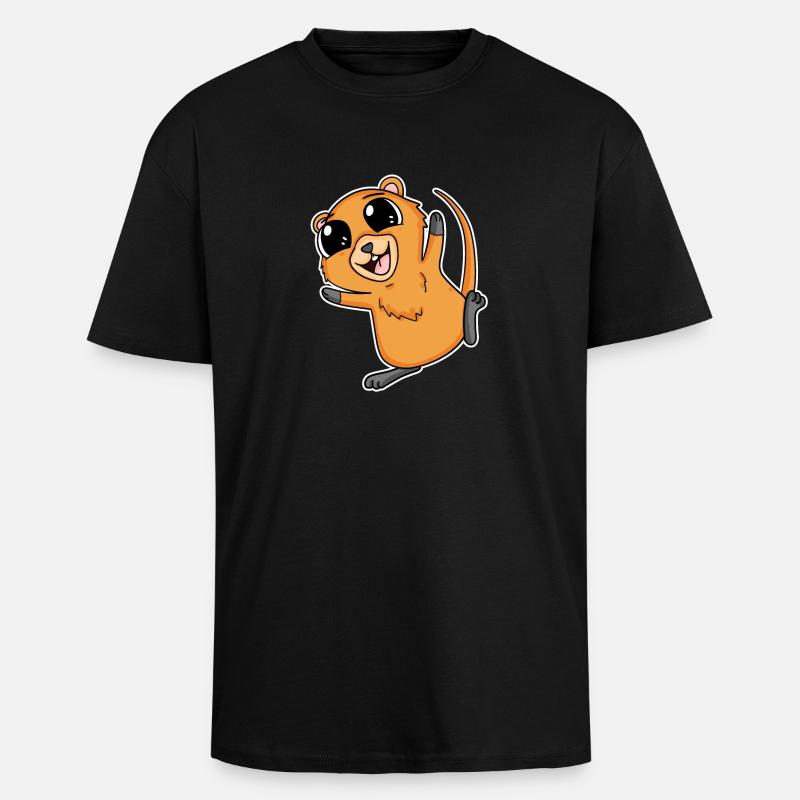 Quokka - Unisex Oversized Heavyweight T-shirt - black