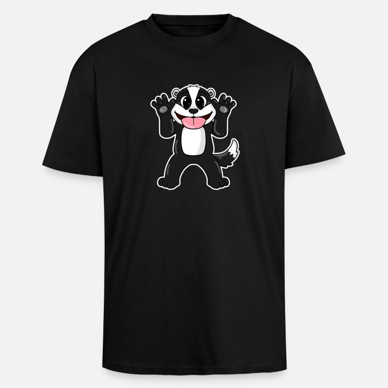 Badger Badger - Unisex Oversized Heavyweight T-shirt - black