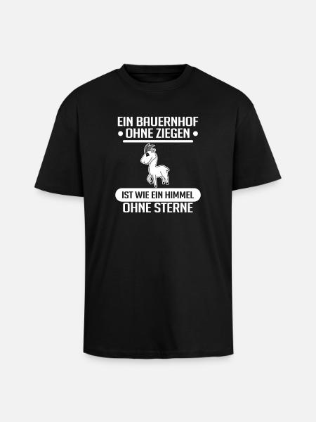 Ziege Ziegenbock Bock - Oversized Heavyweight Unisex T-Shirt - Schwarz
