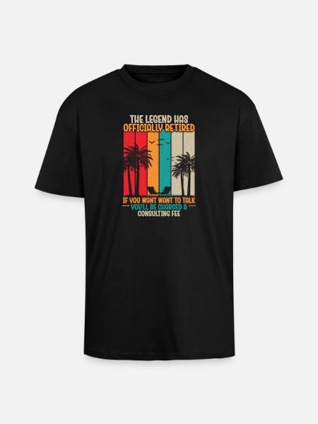The legend is officially retired - Unisex Oversized Heavyweight T-shirt - black