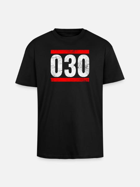 030 - Oversized Heavyweight Unisex T-Shirt - Schwarz