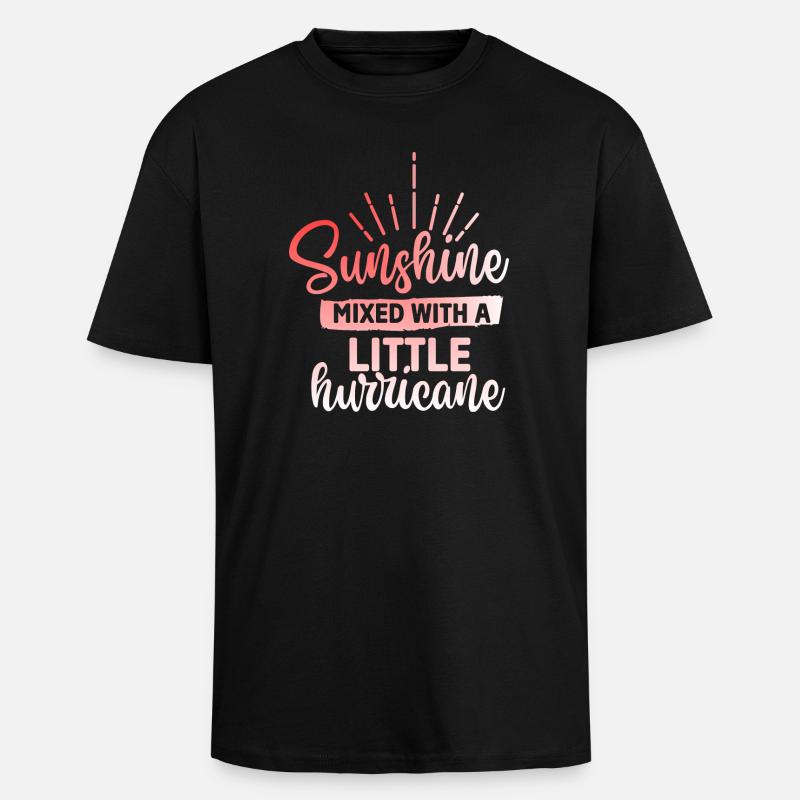 Sunshine mixed with a hurricane - Unisex Oversized Heavyweight T-shirt - black