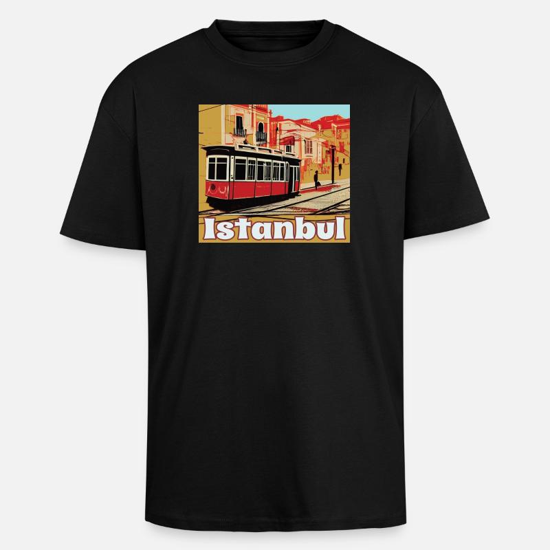 Istanbul - Oversized Heavyweight Unisex T-Shirt - Schwarz