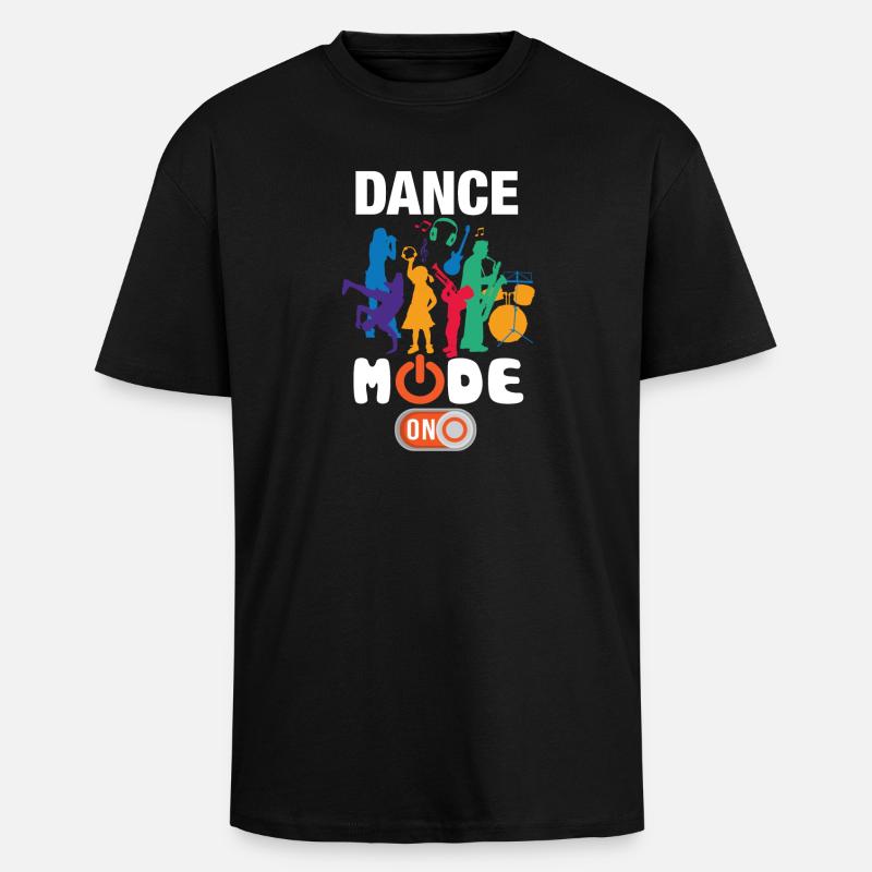 Funny Dance Mode On - Unisex Oversized Heavyweight T-shirt - black