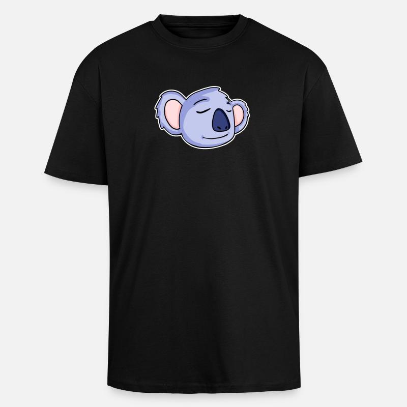 Koala Kopf Koalas - Oversized Heavyweight Unisex T-Shirt - Schwarz
