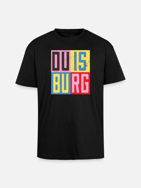 Duisburg City Design - Unisex Oversized Heavyweight T-shirt - black