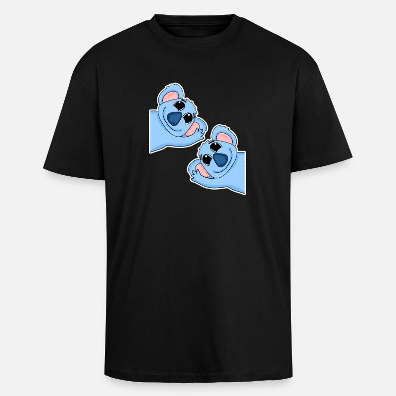 Koala Koalas - Unisex Oversized Heavyweight T-shirt - black